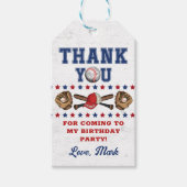 Batter Up Baseball Geburtstag Danke Geschenkanhänger (Vorderseite)