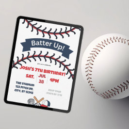 Batter Up Baseball Geburtstag Einladung