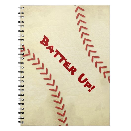Batter Up Baseball Spiral Notebook Notizblock (Vorderseite)