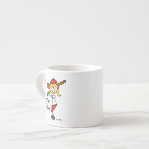 Batter Up Mädchen Baseball T-Shirts und Geschenke Espressotasse