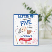 Batter Up Rookie Baseball Budget Foto Geburtstag (Stehend Vorderseite)