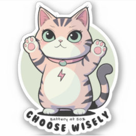 Batterie bei 50 Wähle weise – Introvertierter Humo Aufkleber