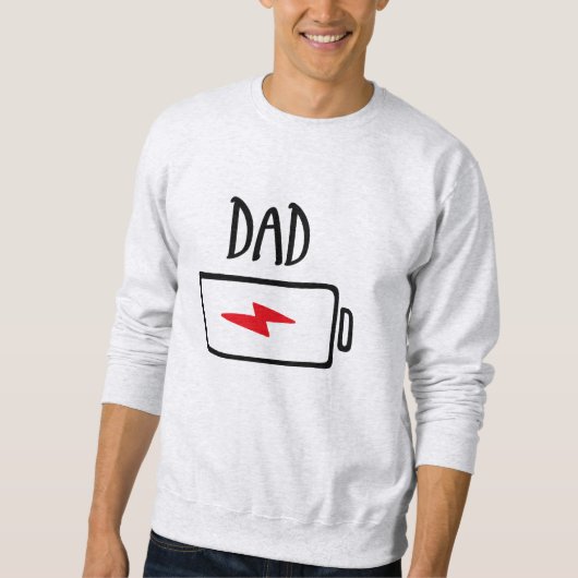 Batterie leer – Papa Sweatshirt (Vorderseite)