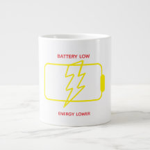 Batterie-Leer-Tasse – Lustiger Energie-Niedriger-K