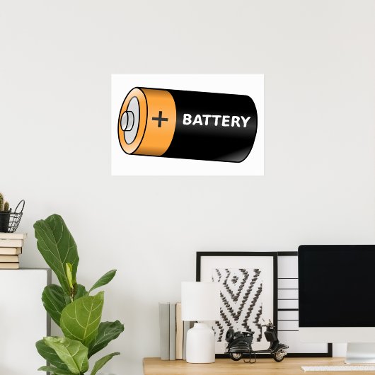 Batterie Poster (Heimbüro)