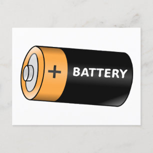 Batterie Postkarte
