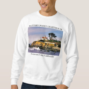 Batterie-Punkt-Leuchtturm, sichelförmige Stadt Sweatshirt