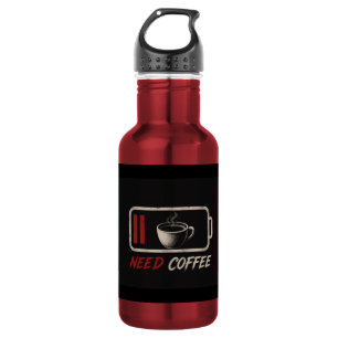 Batterie schwach, Kaffee benötigt – Edelstahlflasche