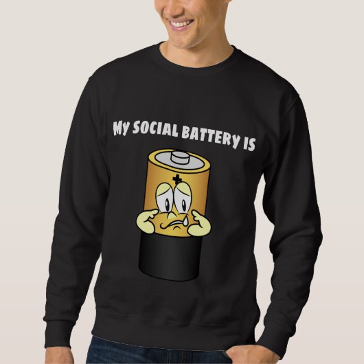 Batterie-Symbol Sweatshirt (Vorderseite)