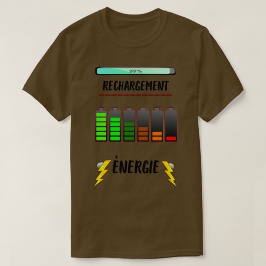 Batterieaufladung T-Shirt (Design vorne)