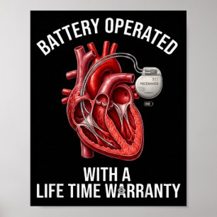 Batteriebetrieben mit Lebenszeitgarantie  Poster