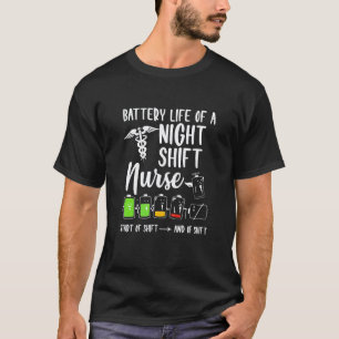 Batterielebensdauer des Lebens einer Nachtschweste T-Shirt