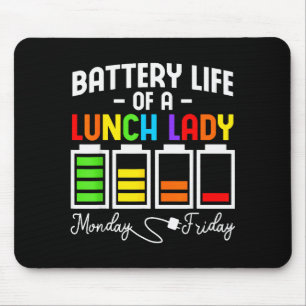 Batterielebensdauer einer Lunch Lady Montag Freita Mousepad
