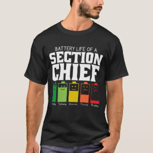 Batterielebensdauer eines Abteilungsleiters T-Shirt