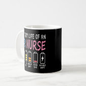 Batterielebensdauer eines ER-Krankenschwester-Humo Kaffeetasse (Vorderseite Links)