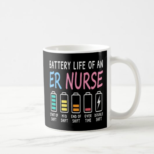 Batterielebensdauer eines ER-Krankenschwester-Humo Kaffeetasse (Rechts)