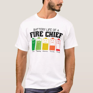 Batterielebensdauer eines Feuerwehrchefs T-Shirt