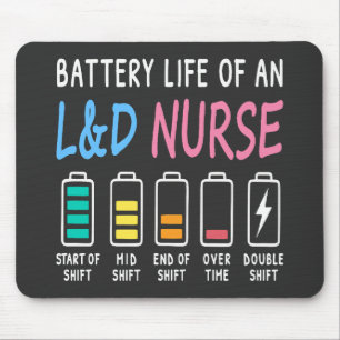 Batterielebensdauer eines L&D-Krankenschwester Hum Mousepad