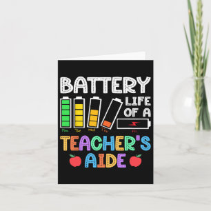 Batterielebensdauer eines Lehrerassistenten Sofort Karte