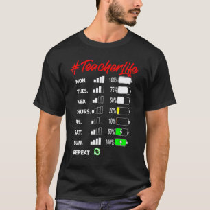 Batterielebensdauer eines Lehrers #teacherlife Vir T-Shirt