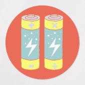 Batterien Etiketten (Design 2)