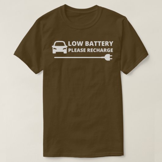 Batterien für niedrige Autos Bitte laden Sie das E T-Shirt (Design vorne)