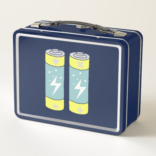 Batterien Metall Brotdose (Rückseite)