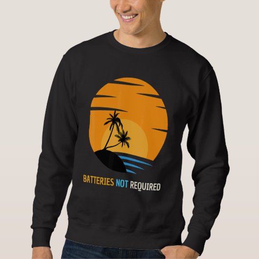 Batterien nicht erforderlich Palm Print Beach Urla Sweatshirt (Vorderseite)