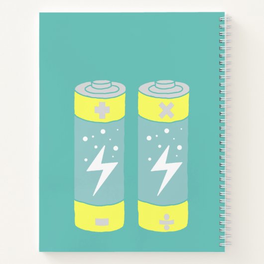 Batterien Notizblock (Rückseite)