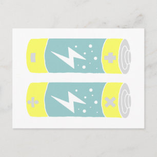 Batterien Postkarte