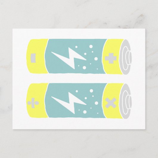 Batterien Postkarte (Vorderseite)