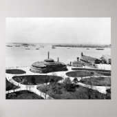 Batterien und Altbau Garten Poster (Vorne)