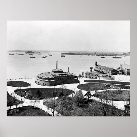 Batterien und Altbau Garten Poster (Vorne)