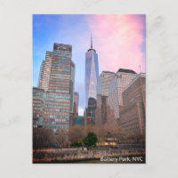 Batteriepark von Staten Island Ferry NYC Postkarte