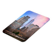 Batteriepark von Staten Island Ferry NYC Postkarte Magnet (Linke Seite)