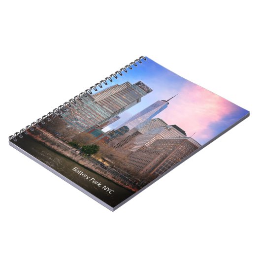 Batteriepark von Staten Island Ferry NYC Postkarte Notizblock (Linke Seite)
