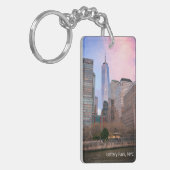 Batteriepark von Staten Island Ferry NYC Postkarte Schlüsselanhänger (Vorderseite links)