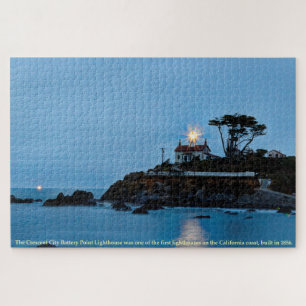 Batteriepunkt Leuchtturm in California Crescent Ci Puzzle