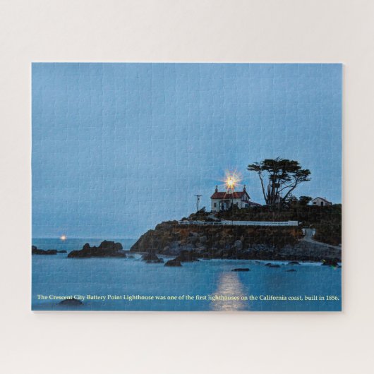 Batteriepunkt Leuchtturm in California Crescent Ci Puzzle (Horizontal)