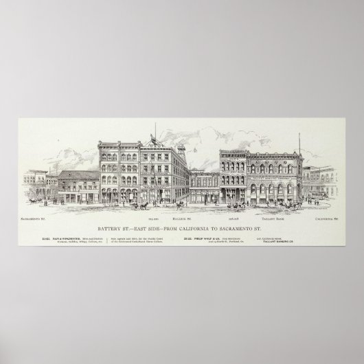 Batterieseite Kalifornien und Sacramento Poster (Vorne)