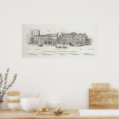 Batterieseite Kalifornien und Sacramento Poster (Küche)