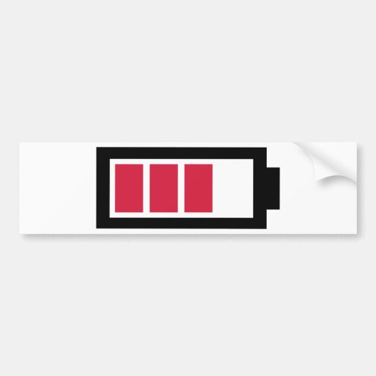 Batteriesymbol Autoaufkleber (Vorne)