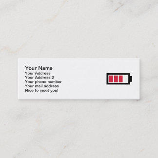 Batteriesymbol Mini Visitenkarte
