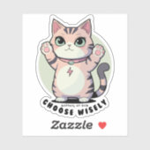 Battery at 50 Choose Wisely – Introvert Humour  Aufkleber (Blatt)