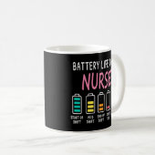 Battery life of a nurse humor chart kaffeetasse (VorderseiteRechts)