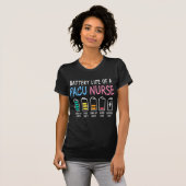 Battery life of a PACU nurse levels humor T-Shirt (Vorne ganz)