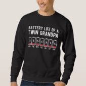 Battery Life Of A Twin Grandpa Of Twins Twin Grand Sweatshirt (Vorderseite)