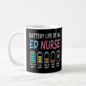 Battery life of an ED nurse levels humor Kaffeetasse (Links)