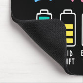 Battery life of an ED nurse levels humor Mousepad (Ecke)