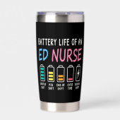 Battery life of an ED nurse levels humor Thermobecher (Vorderseite)